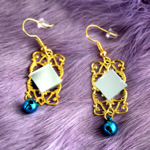 Celestial Elegance - Handgemaakte Statement Oorbellen blauw