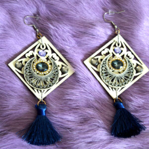 Elegance Blossom oorbellen blauw
