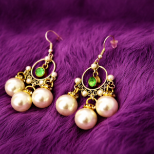 Emerald Pearl Elegance oorbellen